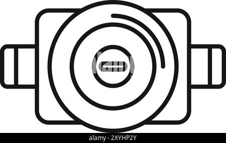 This icon of a water meter is perfect for websites and apps that need a simple, modern design Stock Vector