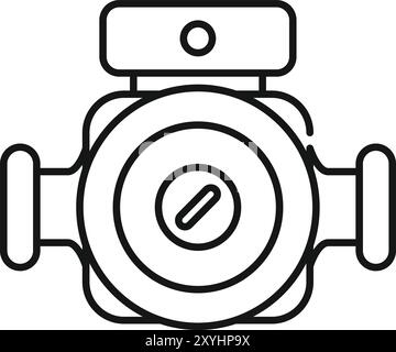 This icon of a water meter is perfect for websites and apps related to plumbing and water management Stock Vector