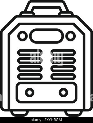 Inverter welding machine is a portable device providing high quality welding Stock Vector