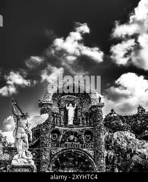 Front entrance to the Grotto of the Redemption in West Bend, Iowa Stock Photo