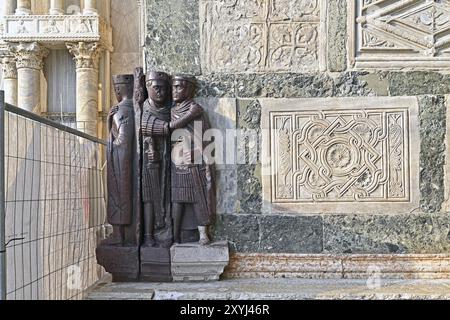 St Mark's Basilica, facade, Tetrarch group, porphyry Stock Photo