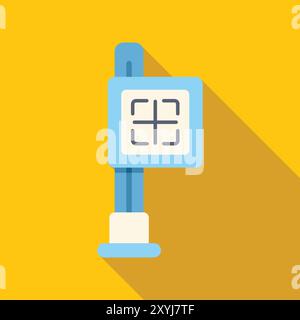 Parking meter displaying payment confirmation showing cashless parking options with digital interface for modern urban mobility Stock Vector