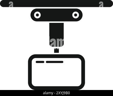 Simple car parking sensor icon showing free parking space Stock Vector
