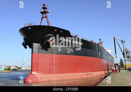 Oil tanker Unique Guardian in harbour Stock Photo