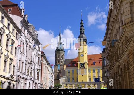 Bautzen town hall in Upper Lusatia, town Bautzen town hall in Upper Lusatia, Germany, Europe Stock Photo