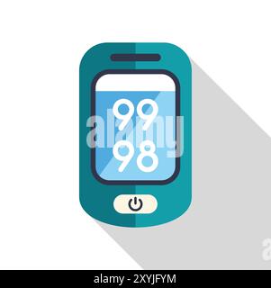 Spo2 Illustration Illustration of a digital pulse oximeter displaying spo2 levels at 95 ...