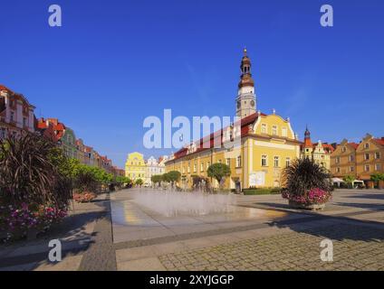 Bunzlau in Silesia, Boleslawiec, Old Market Bunzlau in Silesia, Poland, Europe Stock Photo