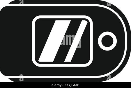 Simple vector illustration of a smart car key with a keyless entry system on a white background Stock Vector