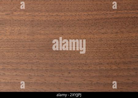 Black walnut board texture. Texture of natural whole black walnut board with oil finish, noble background, close-up, high resolution. Stock Photo