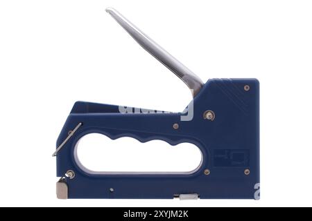 Type G staple gun on white background Stock Photo