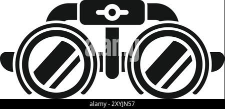 Trial frame optometrist tool icon, simple style, isolated on white background Stock Vector