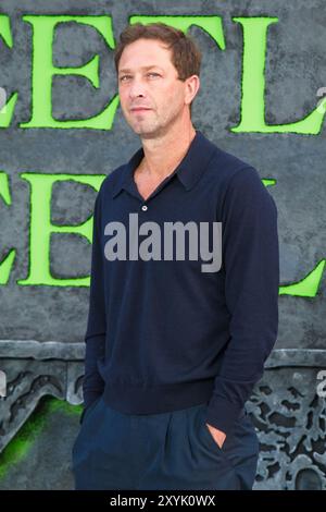 Ebon Moss-Bachrach attending the UK premiere of Beetlejuice Beetlejuice