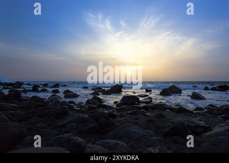 Sunset on La Gomera, Spain, Europe Stock Photo