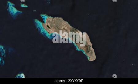 Shadwan Island in the Red Sea - belonging to Egypt. Described location ...