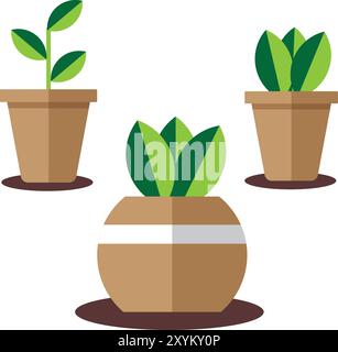 Flat Plant Design Stock Vector