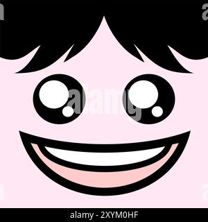 happy expression Stock Vector