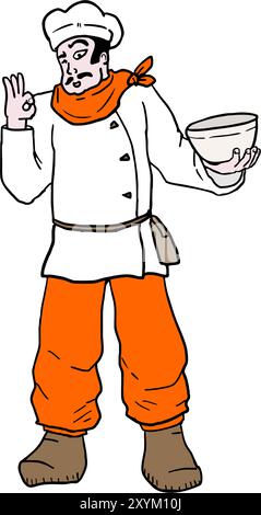 chef illustration Stock Vector