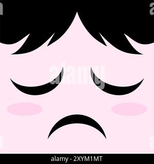 sad expression design Stock Vector