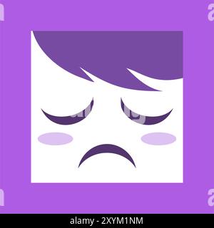 sad expression design Stock Vector