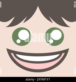 happy expression Stock Vector