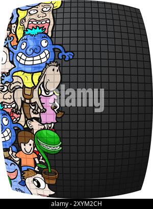 Art mosaic cartoon Stock Vector