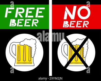 Card Beer Stock Vector