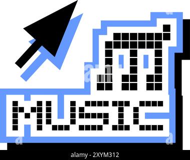 Icon music art Stock Vector