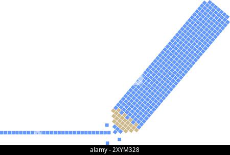 pixel pencil draw Stock Vector