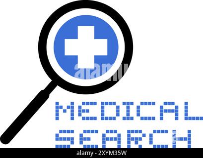 medical search Stock Vector