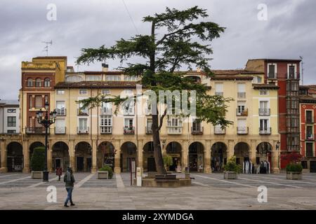 Scenic view of Market Plaza in Logrono city, in Spain Stock Photo