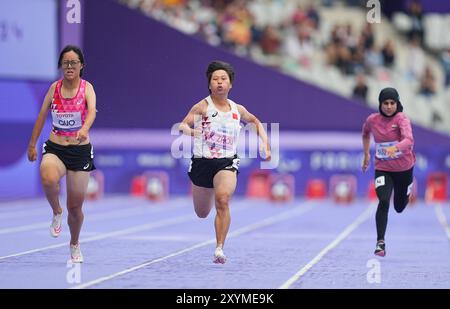 August 30 2024: Xia Zhou of People's Republic of China celebrates ...