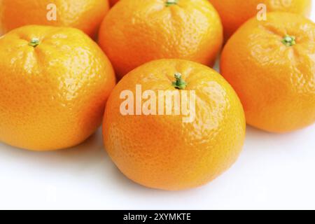 Tasty tangerine on white background Stock Photo