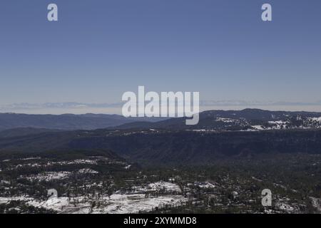 Winter mountain landscape close to Arslanbob, Kyrgyzstan, Asia Stock Photo