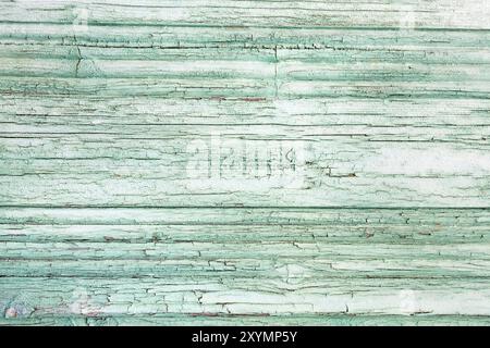 Wooden floorboards with peeling paint as background Stock Photo