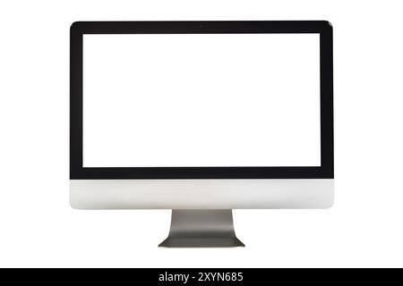 Desktop computer without keyboard isolated on white background Stock Photo
