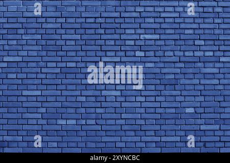 Nebulas Blue colored brick wall background Stock Photo