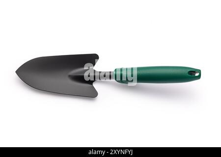 Small garden trowel isolated on white background. Gardening tool. Stock Photo