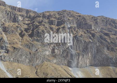 Photograph of the special rock formation in the Colca Canyon in Peru Stock Photo