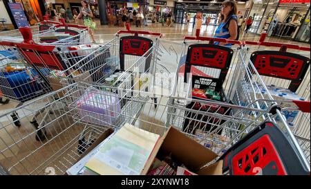 French NGO Secours Polupaire collects goods ahead of the start of school year Lyon, France Stock Photo