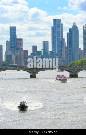 Police speedboat on Thames River London United Kingdom Stock Photo - Alamy