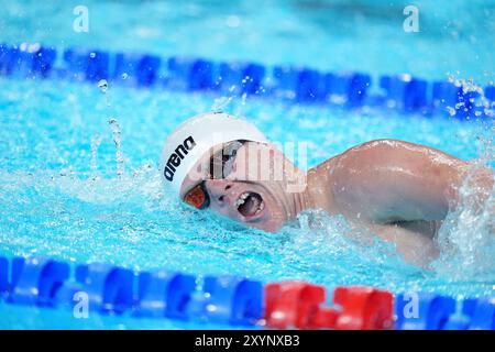 New Zealand’s Cameron Leslie during the Men’s 100m Freestyle S4 Final ...