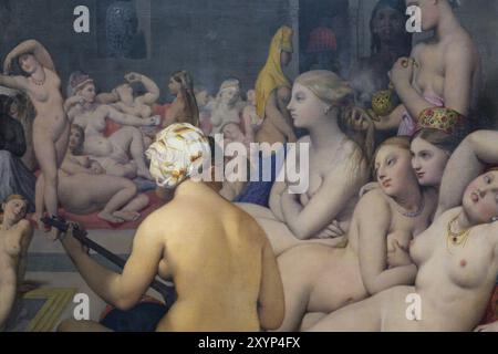 The Turkish bath, Dominique Ingres, orientalist work, Louvre Museum, national museum of France, Paris, France, Western Europe, Europe Stock Photo