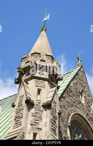 Christ Church Cathedral was formerly the first Anglican Cathedral of Montreal. The original one was destroyed by fire in 1856. The present cathedral, Stock Photo