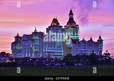 Sochi, Russia, May 29. 2018. A hotel Bogatyr in Imereti bay in Adler, Europe Stock Photo