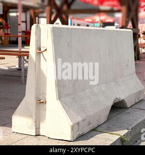 Concrete barriers to ward off terrorism at Breitscheidplatz in Berlin Stock Photo