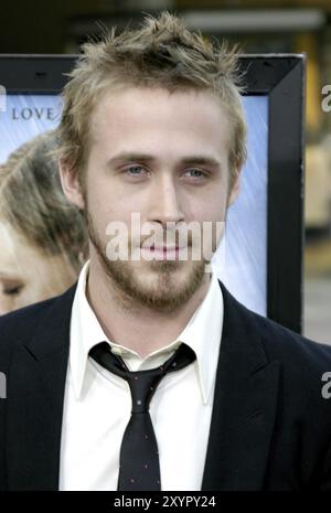 WESTWOOD, CA, JUNE 21, 2004: Ryan Gosling at the Los Angeles premiere of 'The Notebook' held at the Mann Village Theatre in Westwood, USA on June 21, Stock Photo