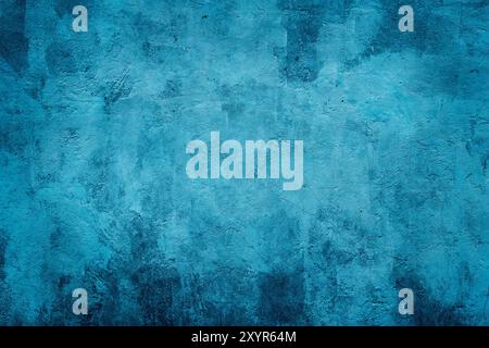 Grunge Blue Painted Wall Texture Background Stock Photo