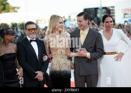 Venice, Italy. 30th Aug, 2024. VENICE, ITALY - AUGUST 30: VENICE, ITALY - AUGUST 30: (L-R) Sophie Wilde, Antonio Banderas, Nicole Kidman, Harris Dickinson and Halina Reijn attend a red carpet for 'Babygirl' during the 81st Venice International Film Festival at on August 30, 2024 in Venice, Italy. attend a screening of 'Babygirl' during the 81st Venice International Film Festival at Palazzo del Cinema on August 30, 2024 in Venice, Italy CAP/KA © Kristina Afanasyeva/Capital Pictures Credit: Capital Pictures/Alamy Live News Stock Photo