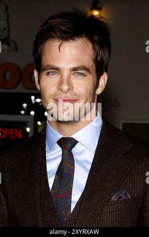 Chris Pine at the Los Angeles premiere of 'Unstoppable' held at the Regency Village Theatre in Westwood on October 26, 2010 Stock Photo