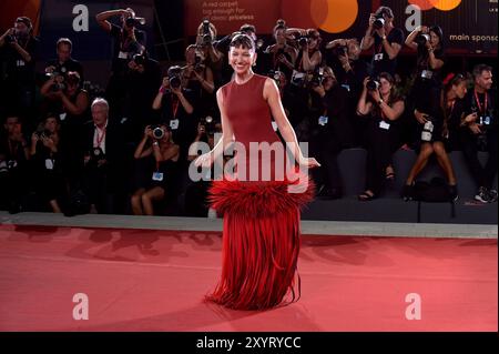 Venezia, Italy. 29th Aug, 2024. Actress Ursula Corbero attends a red carpet for the movie 'El Jockey' (Kill The Jockey) during the 81st Venice International Film Festival on August 29, 2024 in Venice, Italy. Photo by Rocco Spaziani/UPI Credit: UPI/Alamy Live News Stock Photo